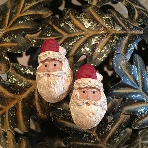 Vintage Santa Earrings